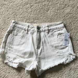 PacSun, NWT, White Denim Short, Siz 24